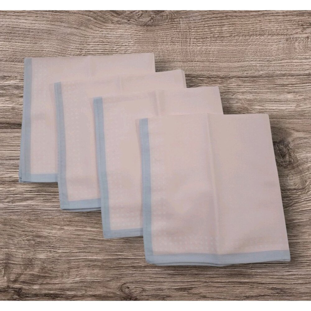 Cottage Core Table Napkins Set of 4 Cotton Baby Pink Blue Baby Shower NWOT